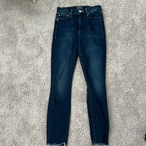 MOTHER, High Waisted Looker Ankle Fray size 24